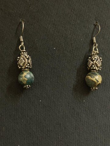 Silver Beaded Earrings