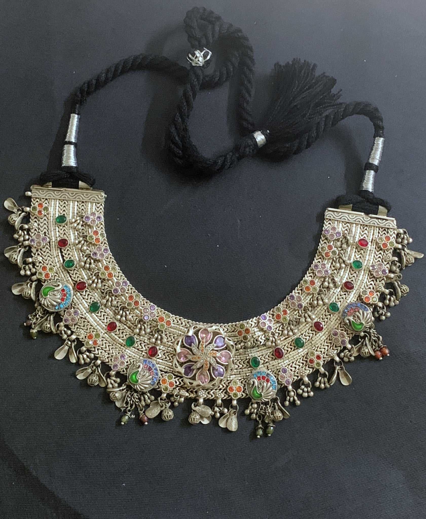 Statement Silver Collar Necklace